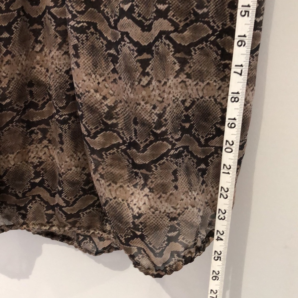 Zara Basic Sheer Snakeskin Pattern Halter Top. Br… - image 5